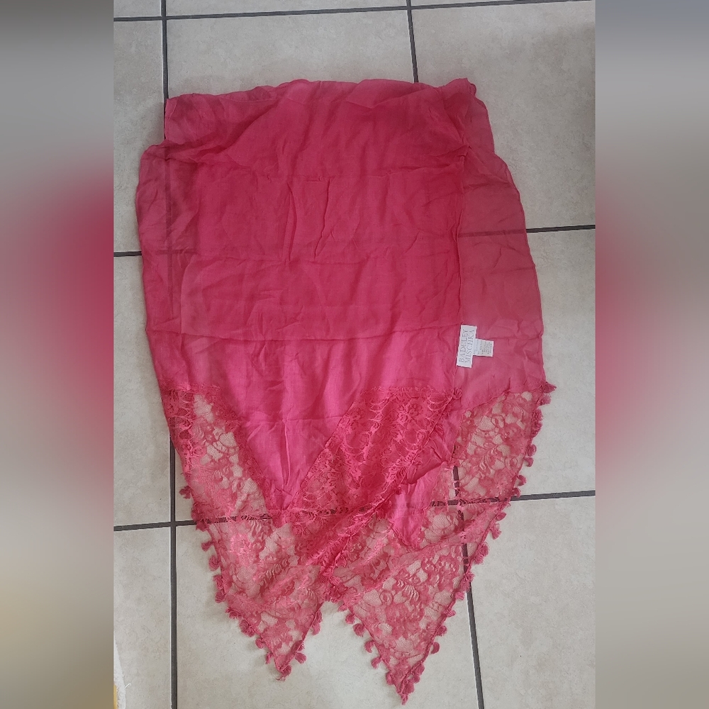 Badgley Mischka Vibrant‎ Pink Scarf 75"×21"
